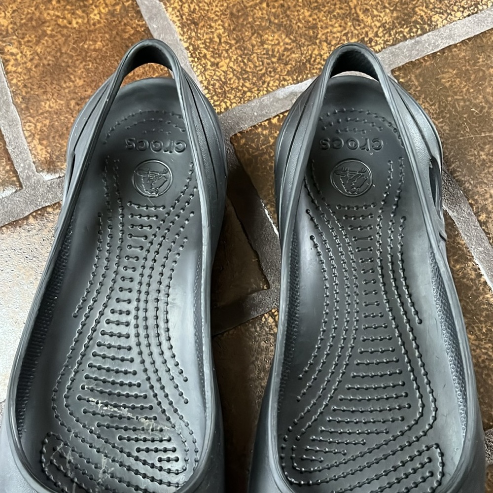 CROCS Black Kadee Mary Jane Slingback Flats - Picture 6 of 12